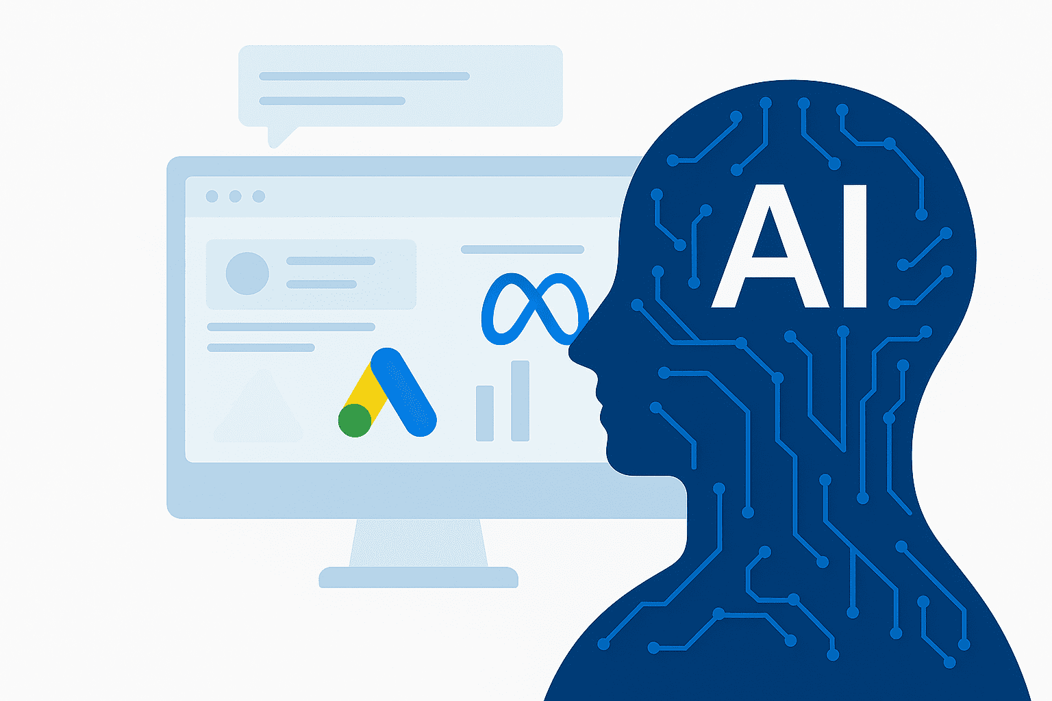 Hogyan használjuk jól az AI-t a Google és Meta hirdetésekben 2025-ben?