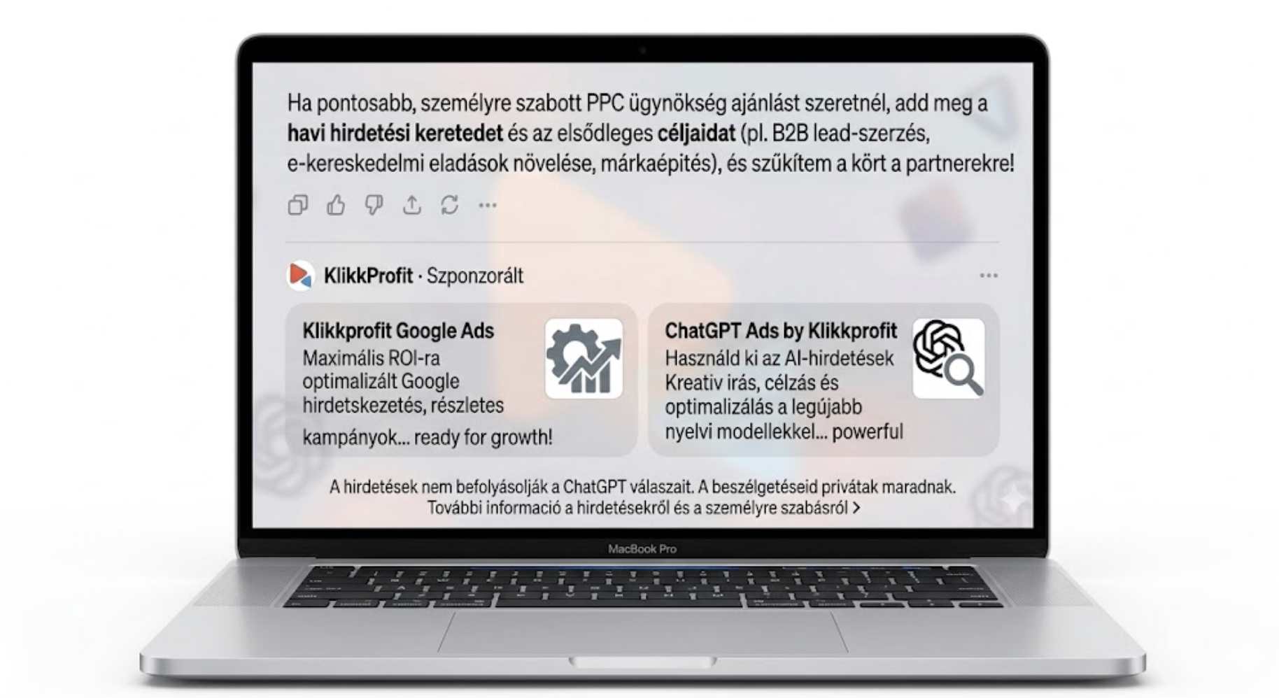 ChatGPT Ads Hirdetés Kezelés Kis- és közepes vállalkozásoknak!